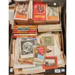 A collection of Victorian and later greetings and postcards, photographs, advert inserts, booklets