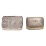 Two silver snuff boxes, 20th/early 21st c, 1o Good condition
