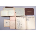 Commonplace Books. A collection of autograph albums and an attendance book, first half 20th c,