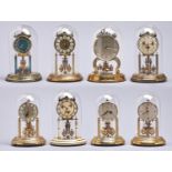 Eight various anniversary clocks