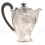 A George V silver lidded jug, 20cm,h by Charles Boynton & Son Ltd, Birmingham 1926, 18ozs 12dwts