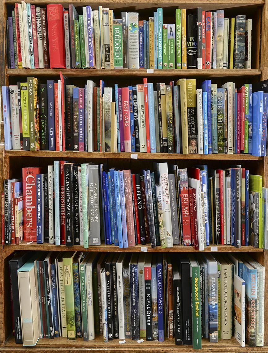 Four shelves of books, general shelf stock