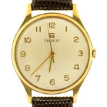 A Tissot 9ct gold gentleman's wristwatch, 32mm, Denison case, Birmingham 1965 Not in working
