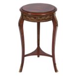 A French kingwood and walnut table ambulant, 20th c, in Louis XVI style, with giltmetal mounts and