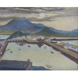 Frederick William Lee (1902-1982) - The Bridge; Night Sky; Welsh Harbour, six, all but one signed,