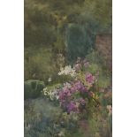 Mildred Anne Butler ARWS (1858-1941) - A Garden Border, signed and dated July 1915, watercolour,