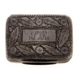 A George III silver vinaigrette, by William Lea & Co, Birmingham 1814, 5dwts Grille detached