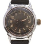 A  World War II British Air Ministry issue substitute standard pilot's wristwatch, marked on case