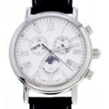 A Maurice Lacroix stainless steel gentleman's chronograph wristwatch, Ref AL255612, quartz movement,