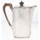 An Art Deco silver lidded jug, 20cm h, by Frank Cobb, Sheffield 1935, 19ozs 8dwts No engraving,