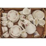 A Wedgwood bone china Posy pattern tea service (36) and a Duchess bone china part tea service