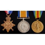 World War One, group of three, 1914-15 Star, British War Medal and Victory Medal, 218160 F W