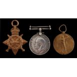 World War One, group of three, 1914-15 Star, British War Medal and Victory Medal, R11821 Pte G E