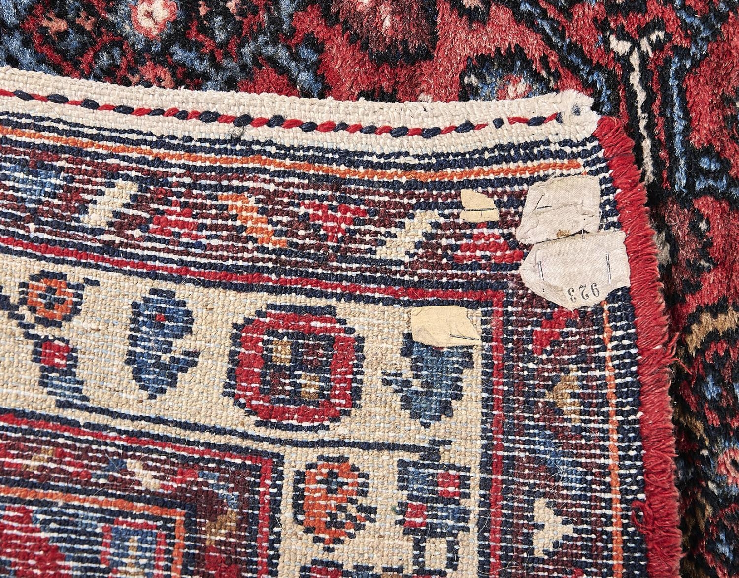 A Caucasian style red ground rug, 87 x 192cm Good condition but for requiring a clean - Image 3 of 3