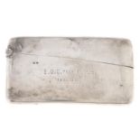 A Victorian silver waistcoat card case, by Horton and Allday, Birmingham 1900, 1oz 6dwts Minor dents