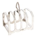 A George V five hoop silver toast rack, 95mm l, by Viners Ltd, Sheffield 1931, 3ozs 7dwts Good
