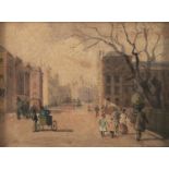 Violet Bevan  fl late 19th century,  - London Street Scene, signed, watercolour, 17 x 23cm