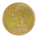 Gold coin. Sovereign 1890S
