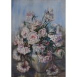 Marion Broom RWS (1878-1962) - A Vase of Flowers, signed, watercolour, 78 x 56cm Good condition,