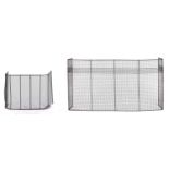 A wire mesh fire guard of unusual height and length, second quarter 20th c, 107cm h, 198cm l and a