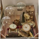 Miscellaneous anniversary clocks and spares, domes, etc