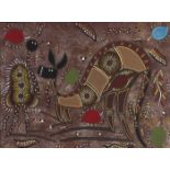 Aboriginal Art. Wiradjuri (1956-) - Bohra & Dinewan,  2009signed, acrylic on canvas, 30 x 40cm, with