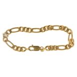 A 9ct gold bracelet, 22cm l, 9g Good condition