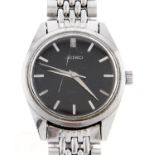 A Seiko stainless steel gentleman's wristwatch, Ref 66-8050, 35mm, maker's bracelet and box