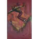 Heather Mcdonald Sutton (1903-1992 )- Skate Boarding, signed, signed again and inscribed with the