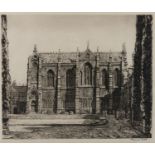 Francis Dodd, RA (1874-1949 - Architectural Subjects, four, etchings, three signed by the artist
