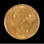Gold Coin. Sovereign 1884