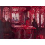 Debra Manifold RI, PS (1961-2020) - Interior of a Bar, pastel, 55 x 75cm Good condition