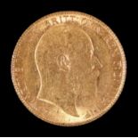 Gold Coin. Half sovereign 1908