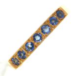 A sapphire ring, in 18ct gold, Birmingham 1967, 2.2g, size K Good condition