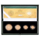 Gold Coins. United Kingdom proof gold four coin set 2002