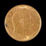 Gold Coin. Half sovereign 1908