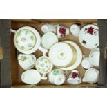 A Royal Worcester bone china floral tea service and a Colclough tea service