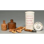 Miscellaneous wood and other items, including pastry cutters, stamps, etc
