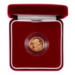 Gold Coin. Proof half sovereign 2000, cased