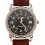 A Hamilton stainless steel self-winding gentleman's wristwatch, Khaki, with milled bezel, 35mm