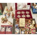 Miscellaneous ornamental ceramics, including Christmas decorations, several boxed Good condition