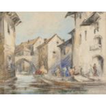 Wilfred Gabriel De Glehn RA, RP (1870-1951) - A Venetian Backwater, signed (W G De Glehn ARA),