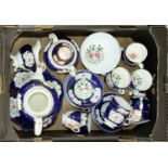 A Staffordshire Gaudy Welsh bone china tea service, mid 19th c