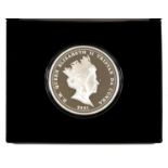 Silver coin. Tristan da Cunha proof silver five pounds 2021