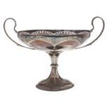 A George V pierced silver fruit stand, 19cm h, by Mappin & Webb Limited, Birmingham 1915, 15ozs