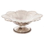 A George VI silver petal lobed bonbon dish, 14cm diam, by Harrison Bros & Howson, Sheffield 1944,