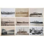Shipping Interest. A collection of real photographic and black and white or sepia printed