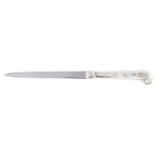 An Elizabeth II silver pistol hafted letter knife,  23cm l, specimen marked, maker A/HN, London