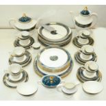 A Royal Doulton bone china Carlyle pattern dinner service, late 20th c, printed mark (52) Good