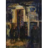 Debra Manifold RI, PS (1961-2020) - Street Scene, pastel, 56 x 42cm Good condition